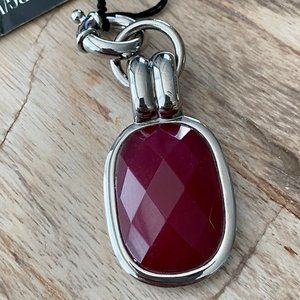 Dyrberg/Kern Marsa large faceted pink jade pendant